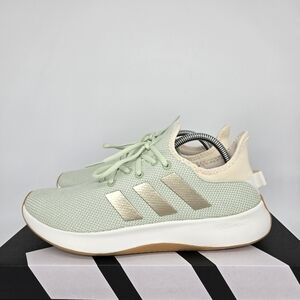New adidas Cloudfoam Pure 'Linen Green Gum' Women's Running Shoes Size 8.5